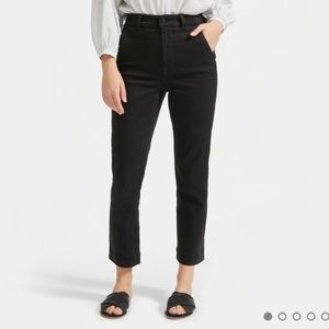 Everlane Slim Leg Crop Pant Washed Black size 6